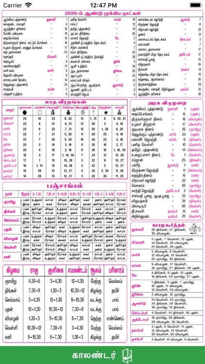 Rani Muthu Tamil Calendar 2020