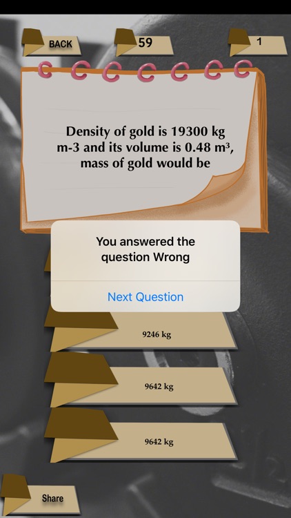 Mass Weight and Density MCQ screenshot-3