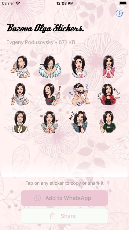 Buzova Olga Stickers