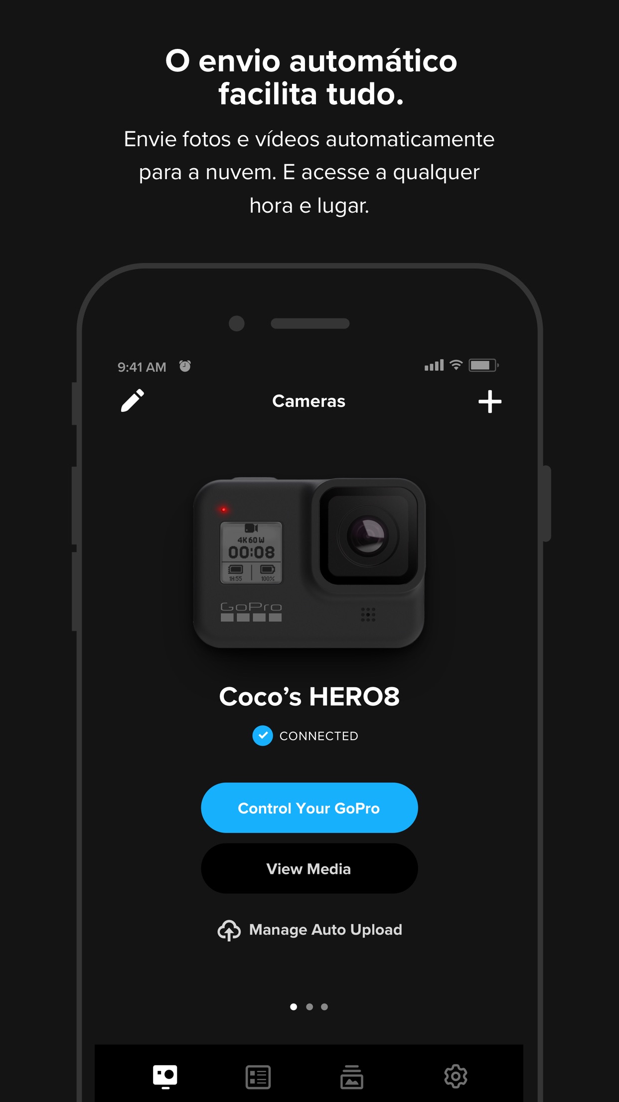Screenshot do app GoPro