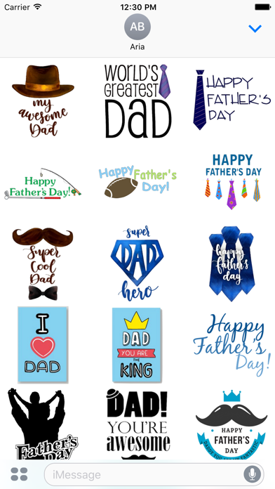 Happy Fathers Day Icon Sticker screenshot 2