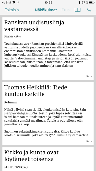 Turun Sanomat näköislehti screenshot 3