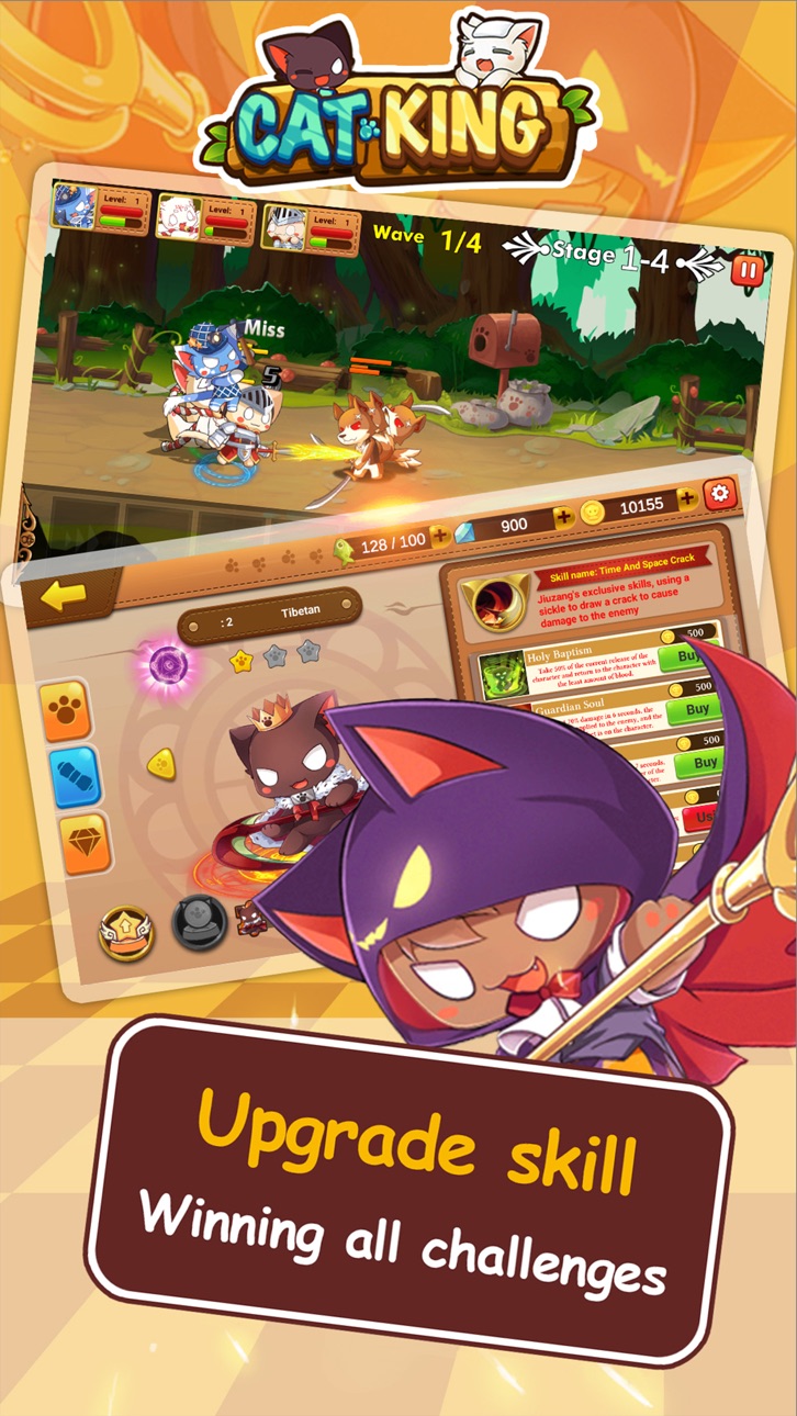 Cats King - Battle Dog Wars Hack screenshot 1 - iOS game interface