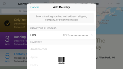 Delivery Status touch, a package tracker Screenshot 3