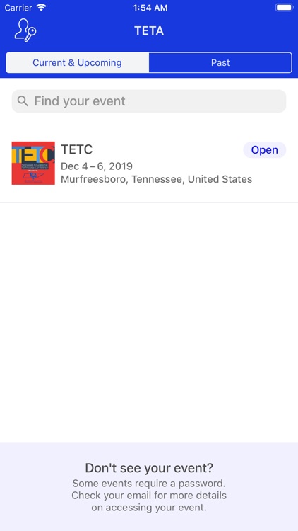 TETA Events App