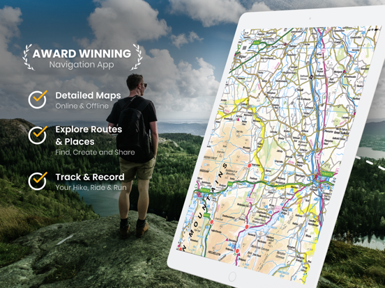 Outdoors GPS – Offline OS Maps for Hiking & Biking screenshot