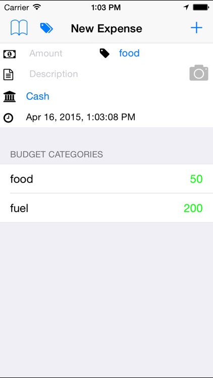 The quickest expense tracker