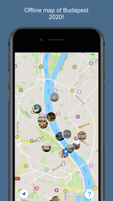 Будапешт 2017 — офлайн карта, гид, путеводитель! Screenshot 1