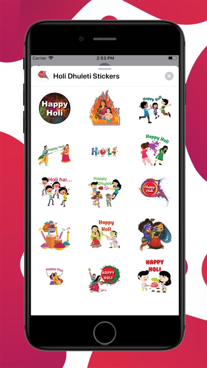 Holi Dhuleti Stickers