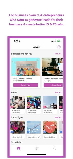 Advoz - Smart Social Media Ads(圖1)-速報App