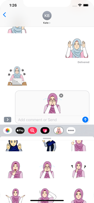 Hijab Girl Stickers iMessages(圖2)-速報App