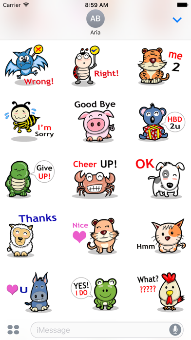 Chat With Cute Animals Sticker screenshot 2