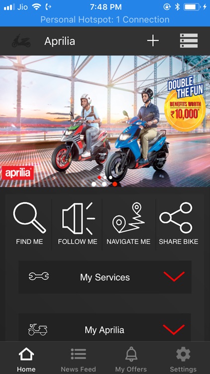 Aprilia Connectivity