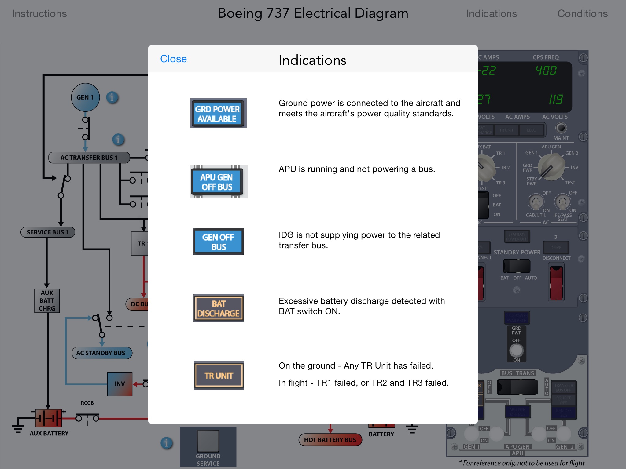 Boeing B737 NG Electrical screenshot 3
