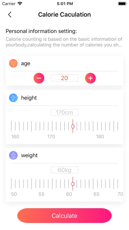 Santé: poids et calories screenshot-3