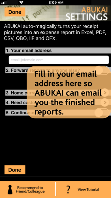 How to cancel & delete ABUKAI Expense Reports Receipt from iphone & ipad 3