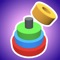 Stack colorful circles in the right order and solve tricky puzzles