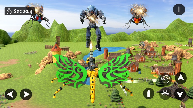 Butterfly Robot Mech Battle screenshot-4