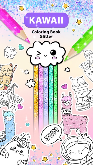 How to cancel & delete Kawaii Coloring Book Glitter from iphone & ipad 1
