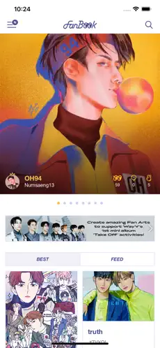 Obrázek 1 FanBook:FanArt Social Platform iphone