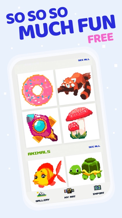 Pixel Land Color by Number art