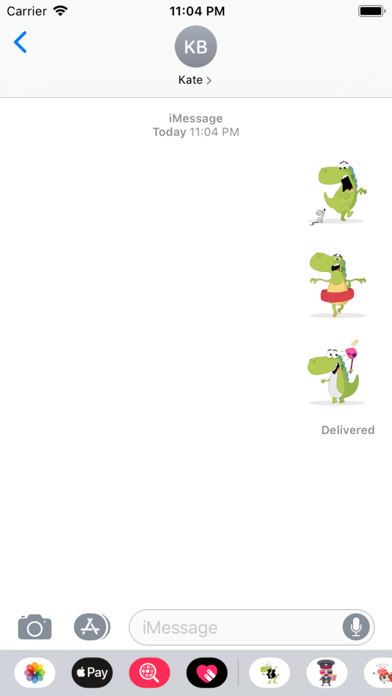 Dinosaur Smiley Stickers screenshot 2