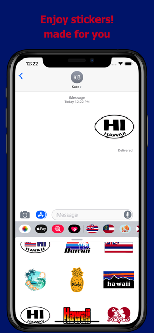 Hawaii emojis - USA stickers(圖5)-速報App