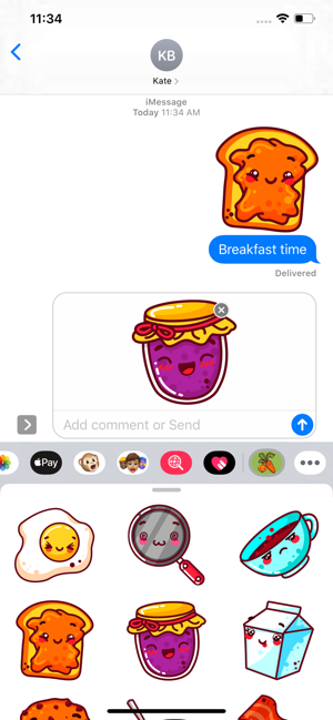 Cartoon Foodie Stickers(圖1)-速報App