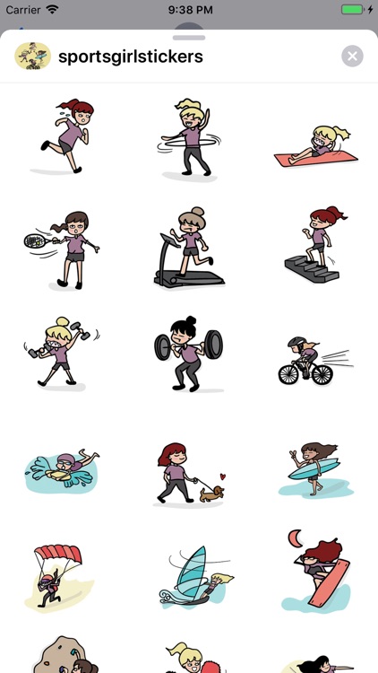 Sports Girl Stickers