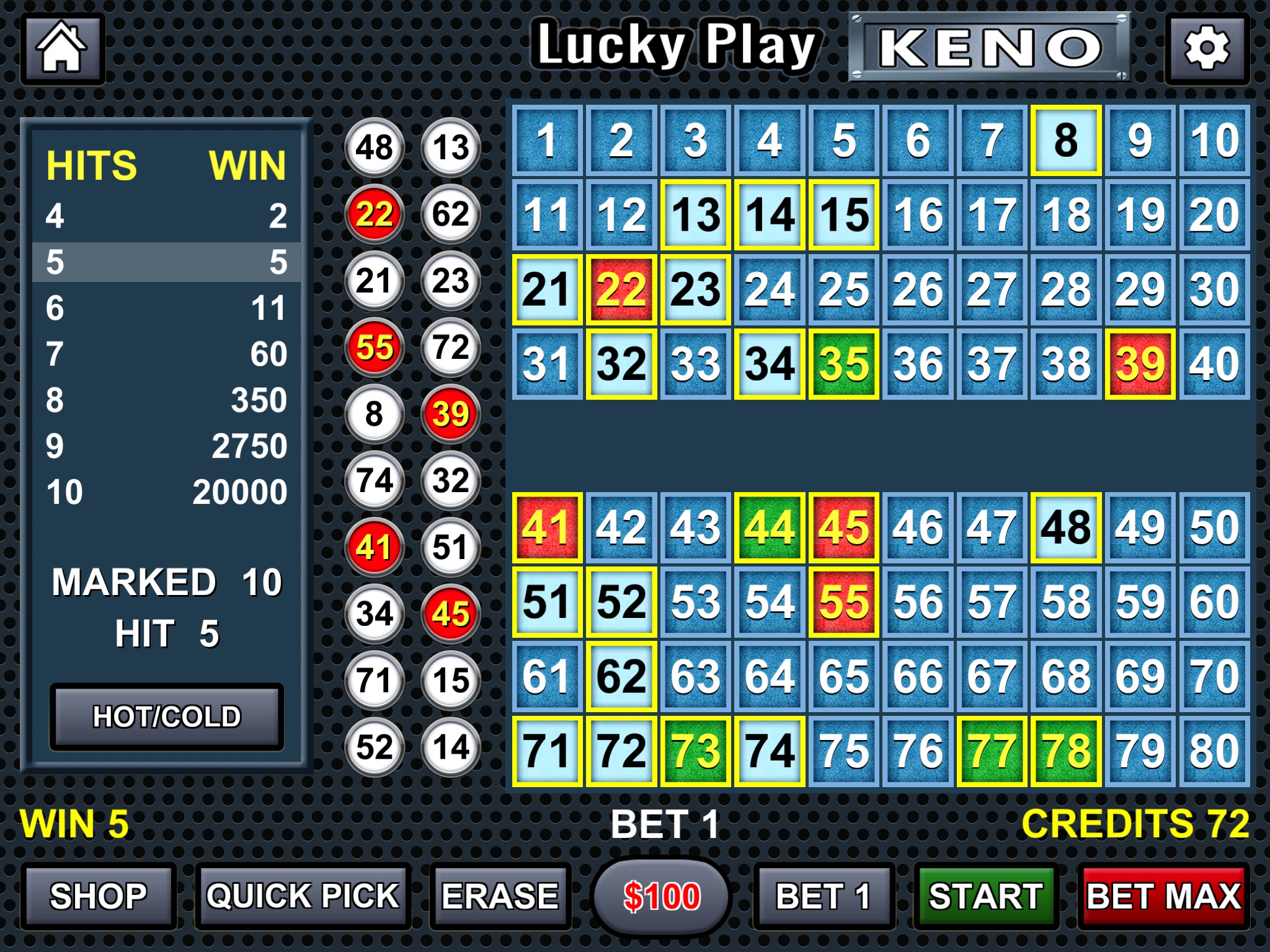 Keno - Multi Card keno games screenshot 4