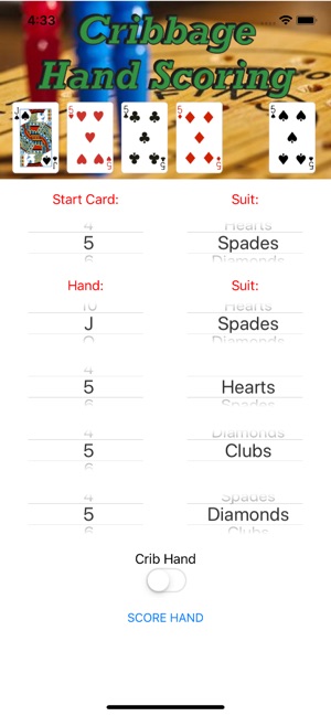 Cribbage Hand Scoring