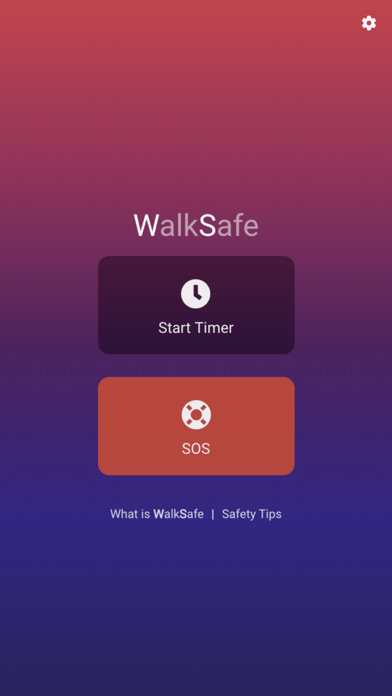 WalkSafe - Emergency SOS Timer screenshot 1