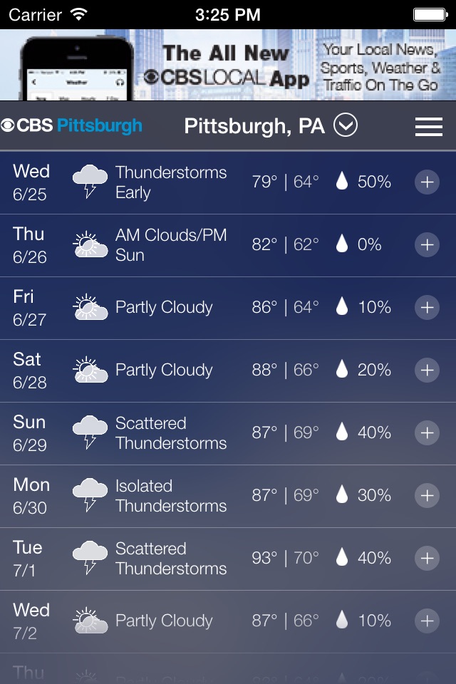 CBS Pittsburgh Weather screenshot 3