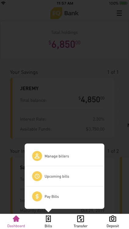 EQ Bank Mobile Banking