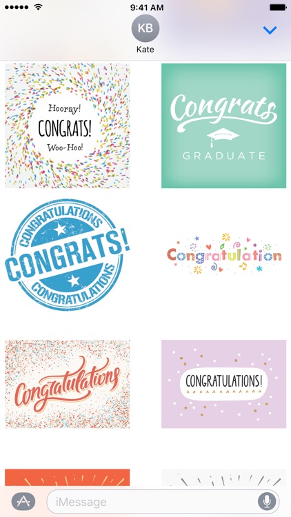 Congratulations Stickers