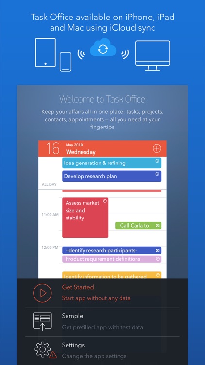 Task Office: to-do, calendar