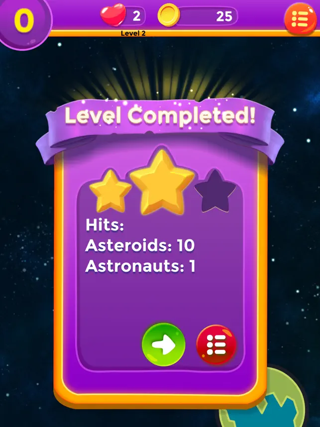 Asteroids Crush, game for IOS