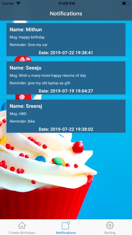 Birthday Notification Creator