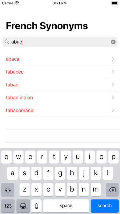 French Synonyms Dictionary screenshot 2
