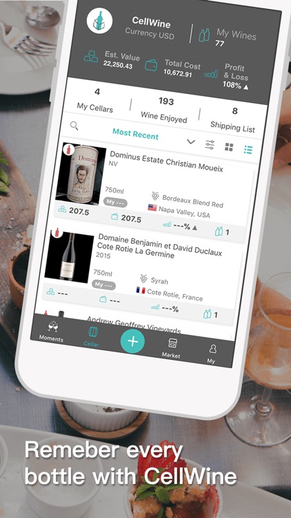 CellWine: Scan, Save, Share