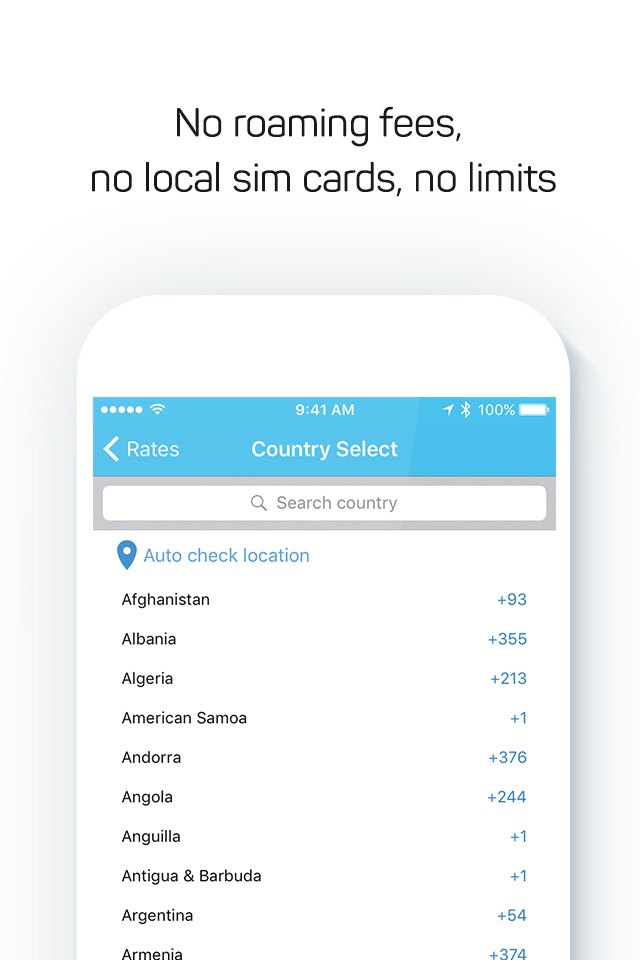 Drimsim — international calls screenshot 2