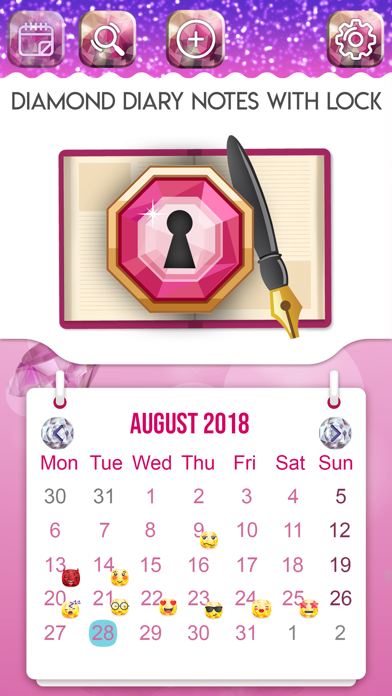 Diamond Diary Notes With Lock screenshot 3