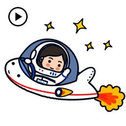 Cute Little Astronaut Sticker