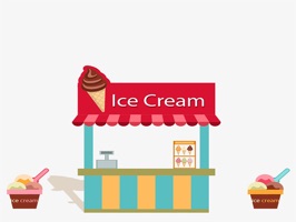 The IceCreamShopSt is a small sticker, which are show the 50 Ice Cream Shop sticker in cartoon