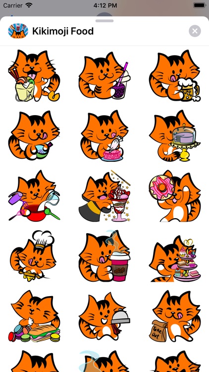 Kikimoji Food - Cat Stickers