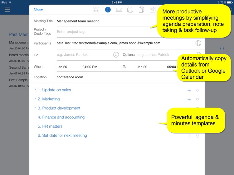 MeetingKing - Agenda & Minutes