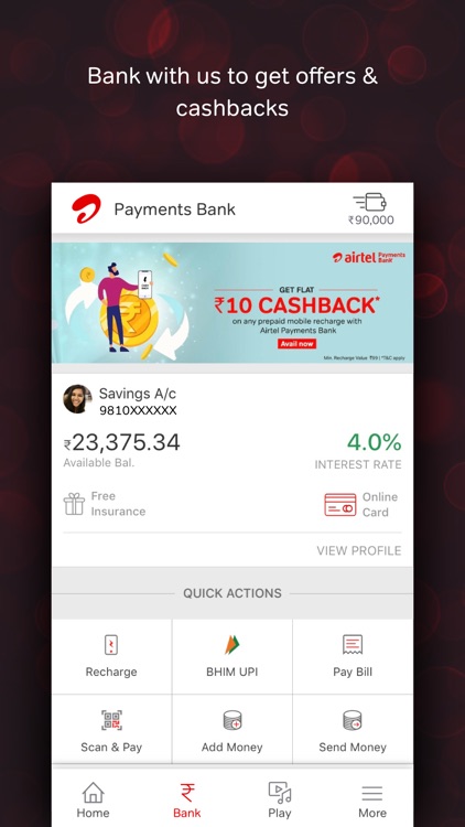 Airtel Thanks- Recharge & Bank screenshot-4