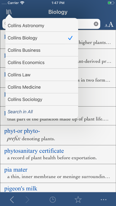 Collins Subject Dictionaries screenshot 2