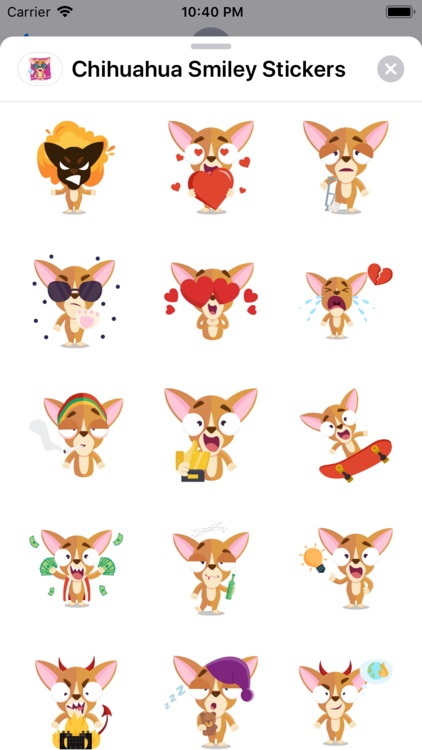 Chihuahua Smiley Stickers