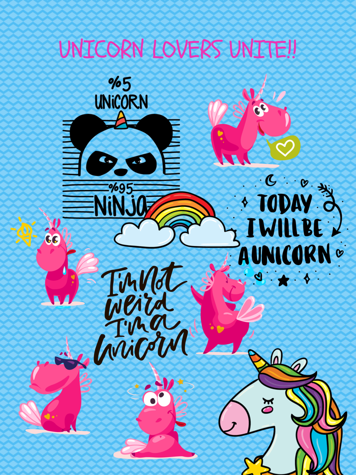 Unicorn Fun Emoji Stickers